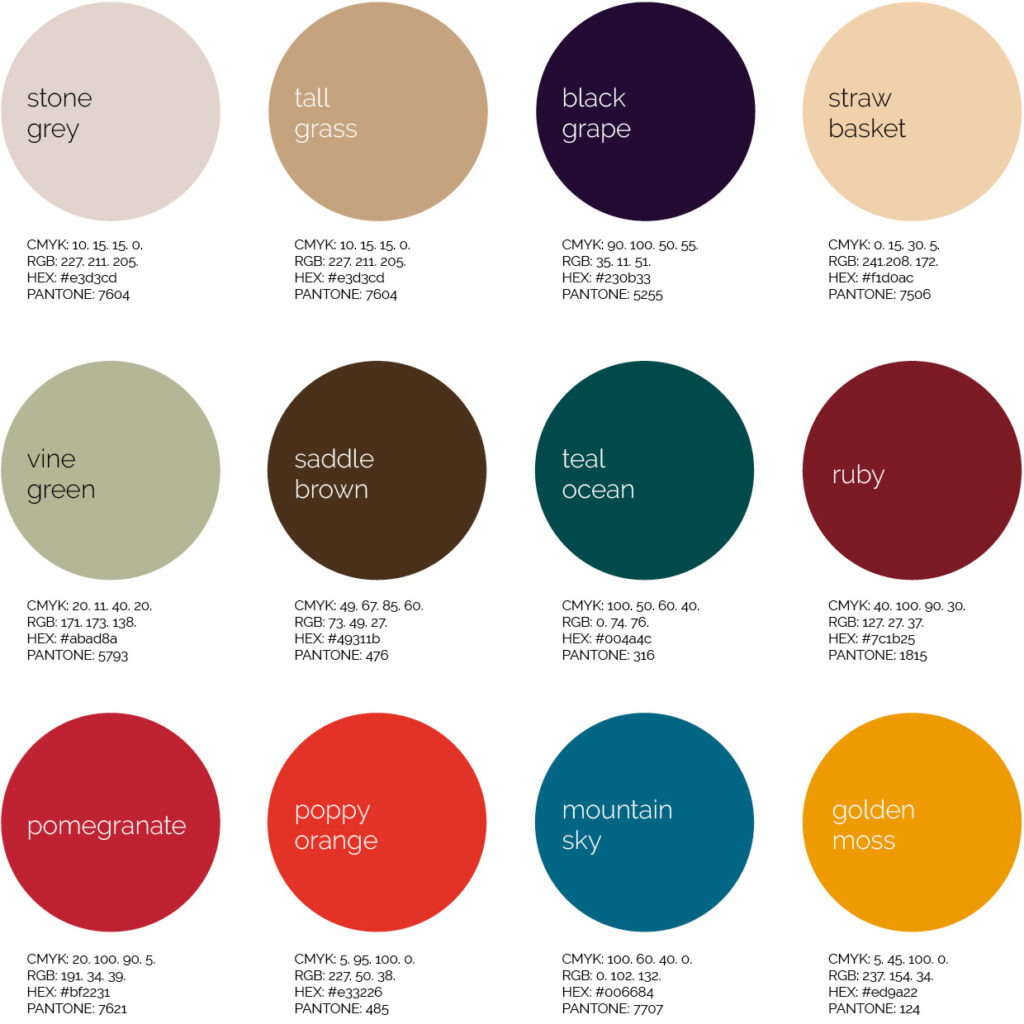 luxury brand colour palette