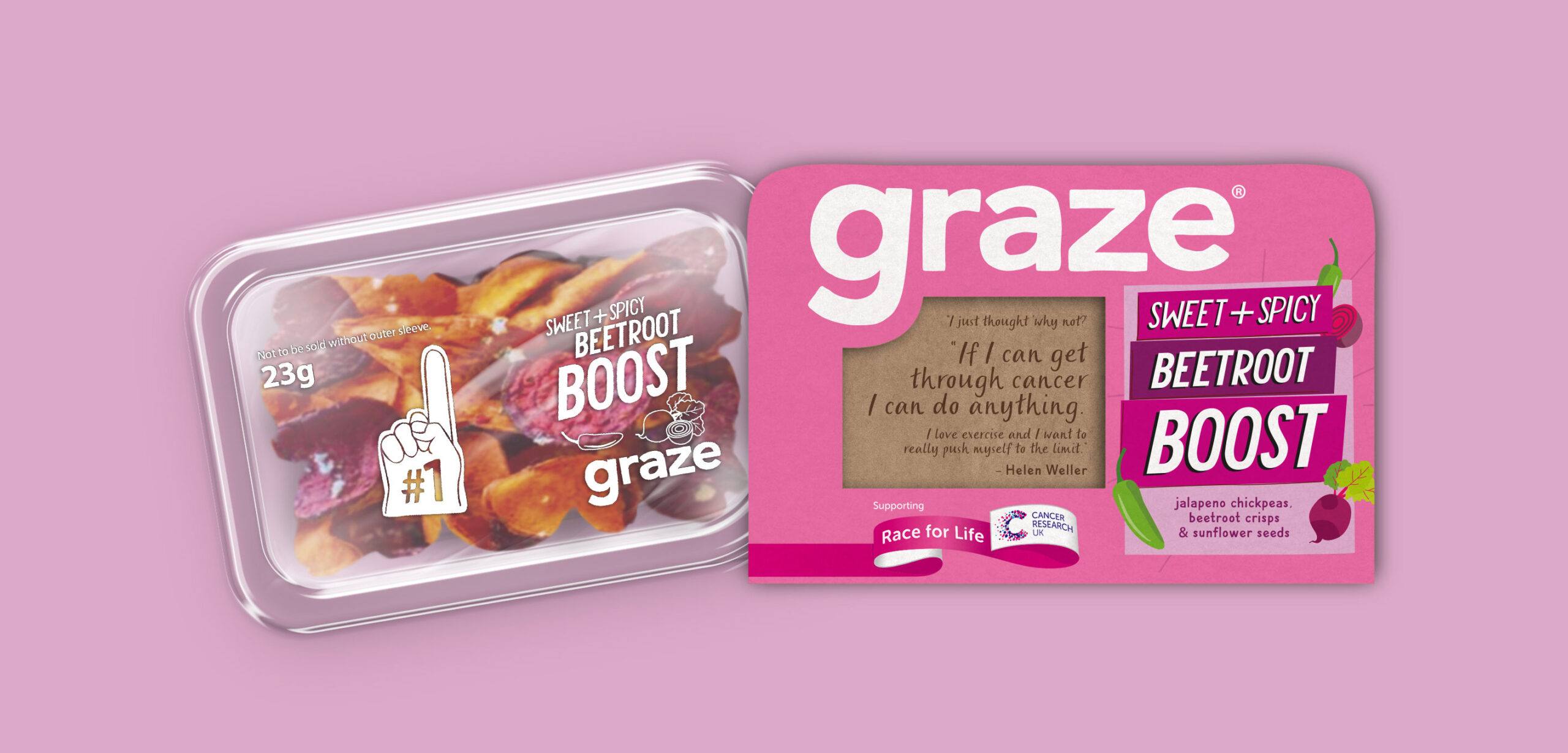 Graze pink packaging designs